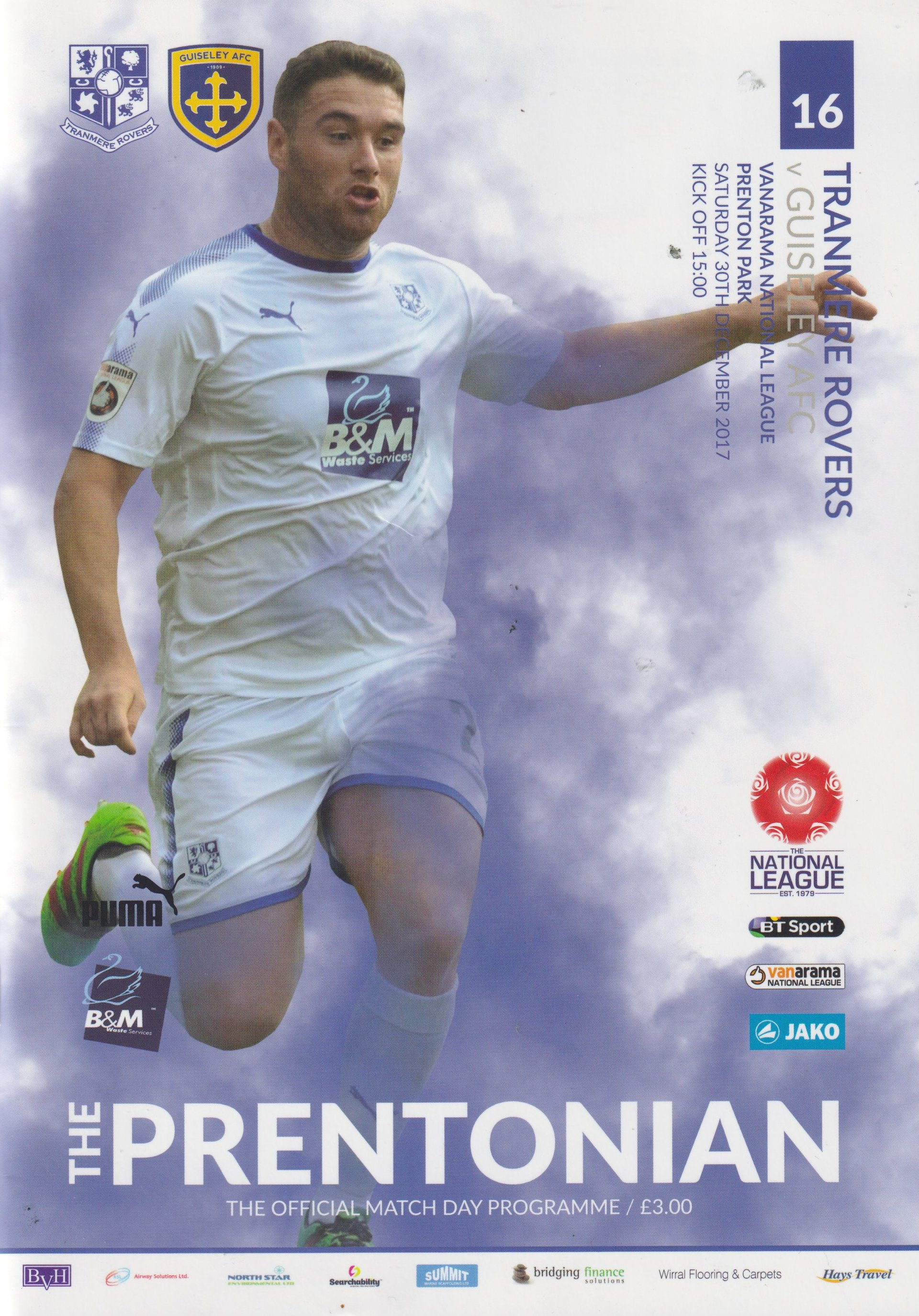 Tranmere Rovers v Guiseley match programme